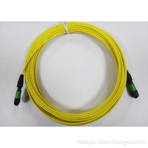 Flat / Round MPO / MTP fiber optic patch cables for 12core